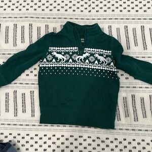 Dinosaur holidays green sweater